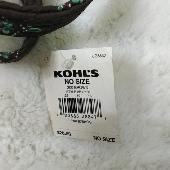 Croft & Barrow Brown Quilted Bag With Paisley Design NWT - Picture 6 of 7